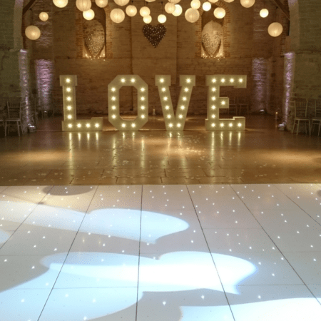 22ft x 22ft White LED Dancefloor
